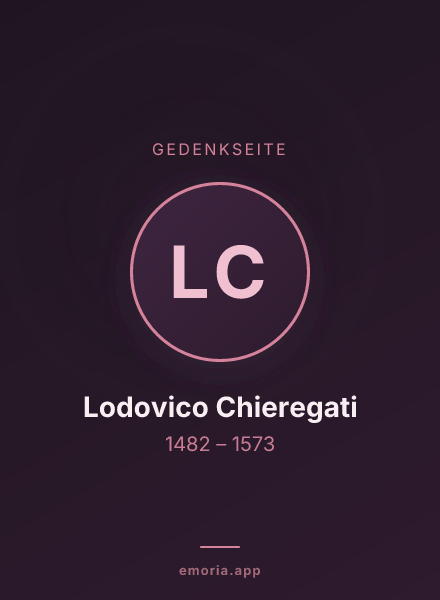Gedenkportrait von Lodovico Chieregati