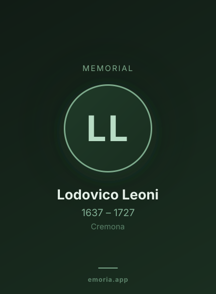 Memorial portrait of Lodovico Leoni