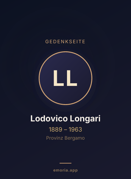 Gedenkportrait von Lodovico Longari