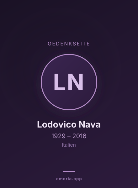Gedenkportrait von Lodovico Nava