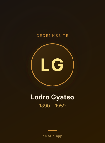 Gedenkportrait von Lodro Gyatso