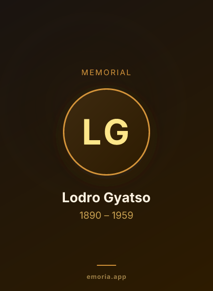 Memorial portrait of Lodro Gyatso