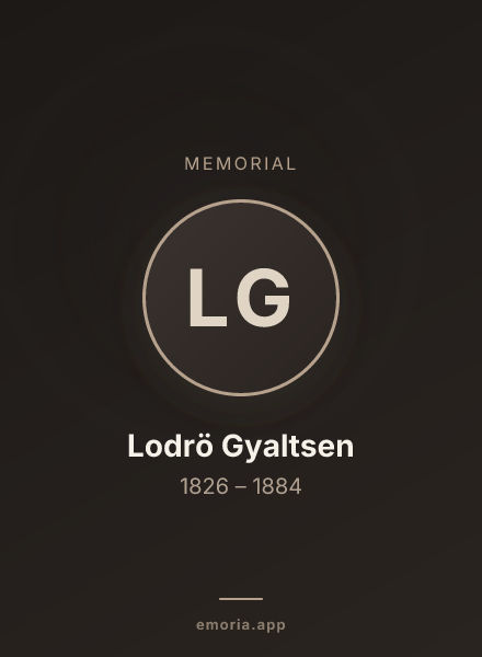 Memorial portrait of Lodrö Gyaltsen