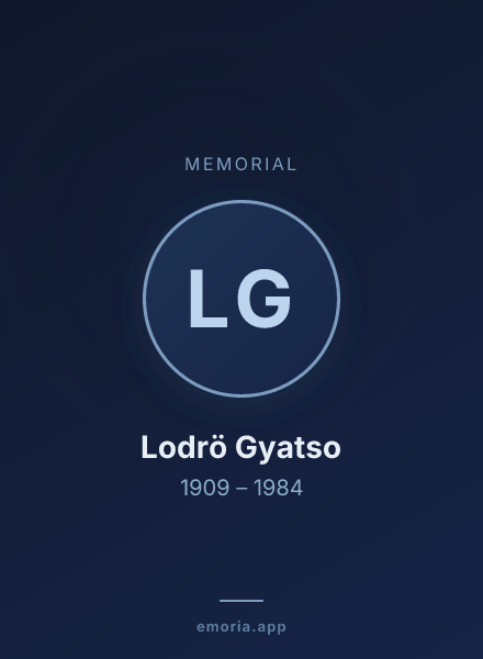 Memorial portrait of Lodrö Gyatso