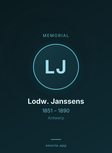 Memorial portrait of Lodw. Janssens