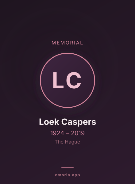Memorial portrait of Loek Caspers