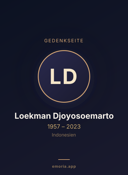 Gedenkportrait von Loekman Djoyosoemarto