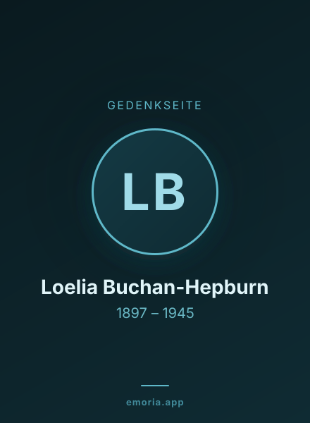 Gedenkportrait von Loelia Buchan-Hepburn