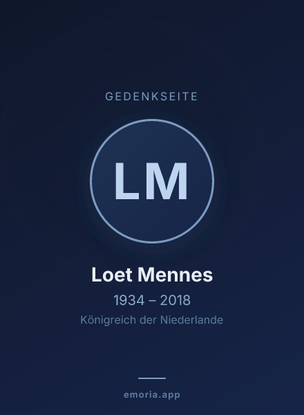 Gedenkportrait von Loet Mennes