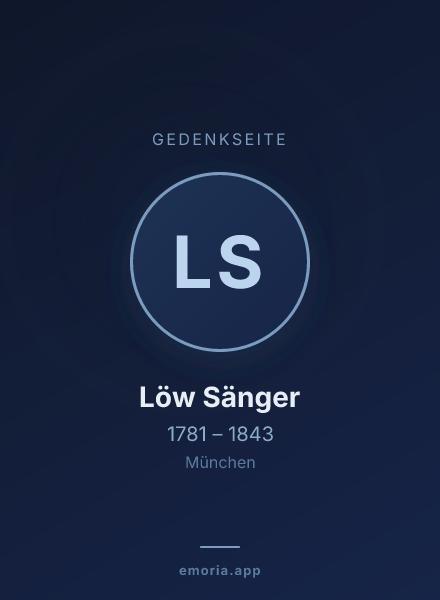 Gedenkportrait von Löw Sänger