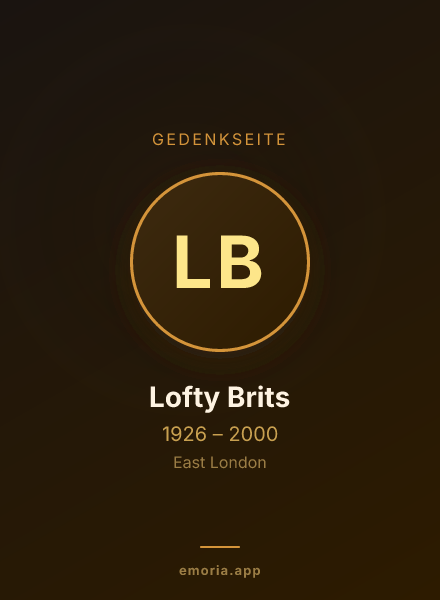 Gedenkportrait von Lofty Brits