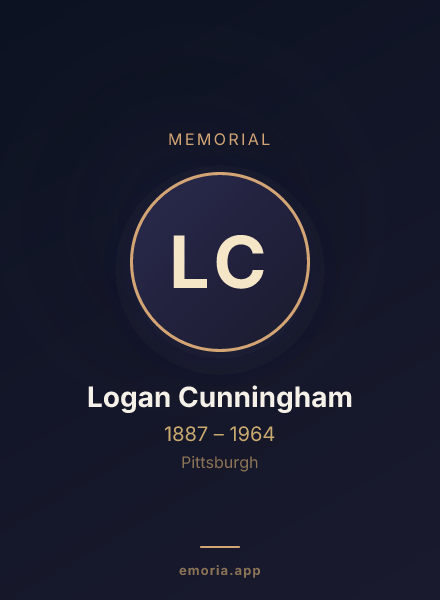 Memorial portrait of Logan Cunningham