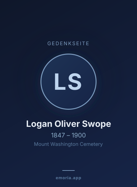Gedenkportrait von Logan Oliver Swope