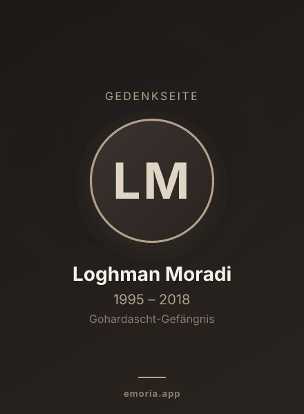 Gedenkportrait von Loghman Moradi