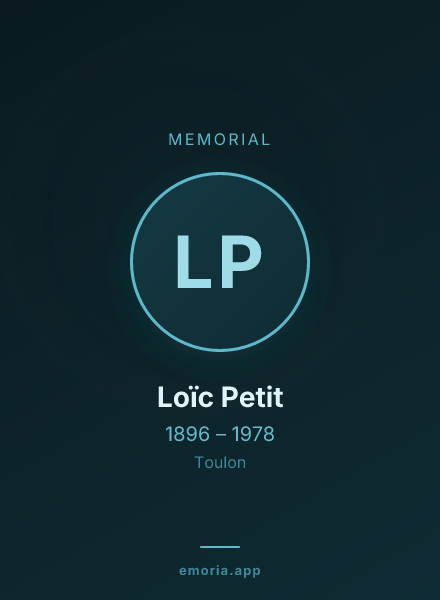 Memorial portrait of Loïc Petit