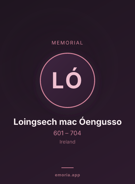 Memorial portrait of Loingsech mac Óengusso