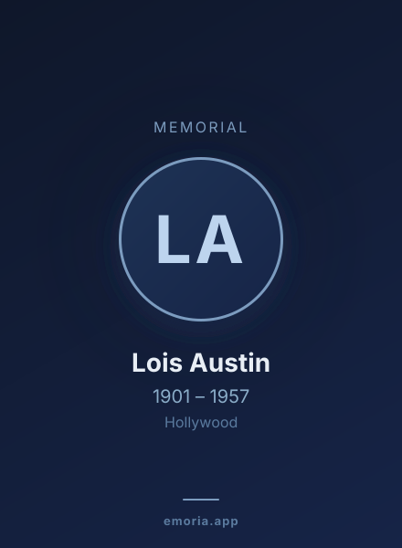 Memorial portrait of Lois Austin