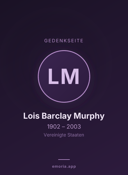 Gedenkportrait von Lois Barclay Murphy