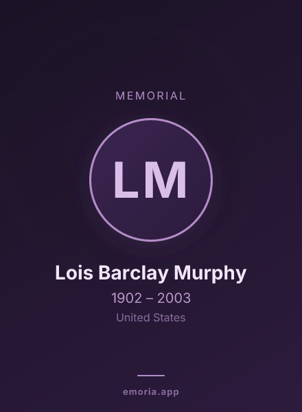 Memorial portrait of Lois Barclay Murphy