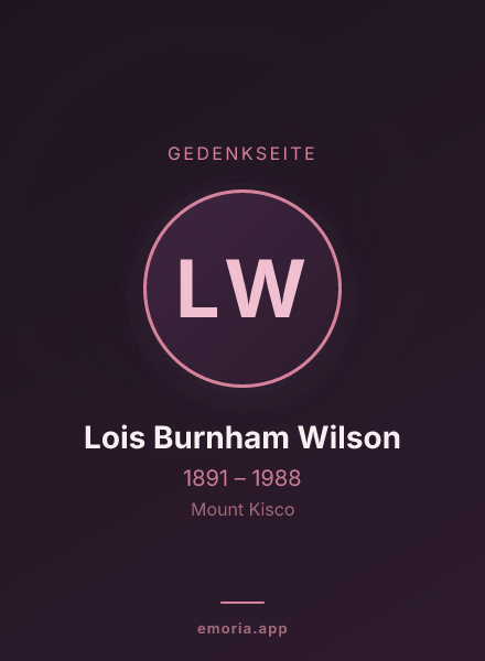 Gedenkportrait von Lois Burnham Wilson