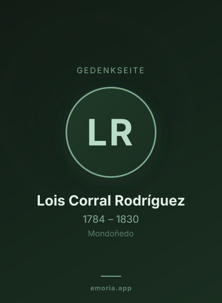Gedenkportrait von Lois Corral Rodríguez