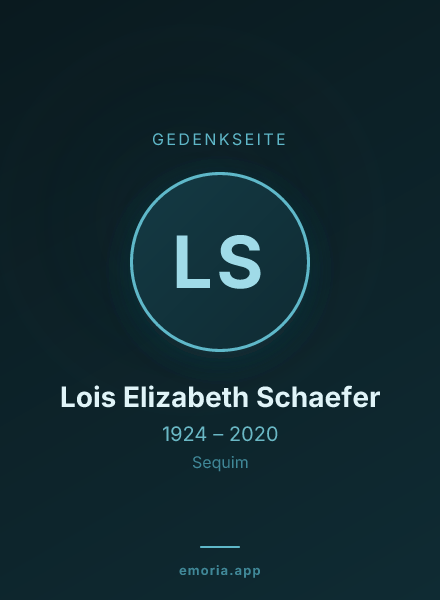 Gedenkportrait von Lois Elizabeth Schaefer