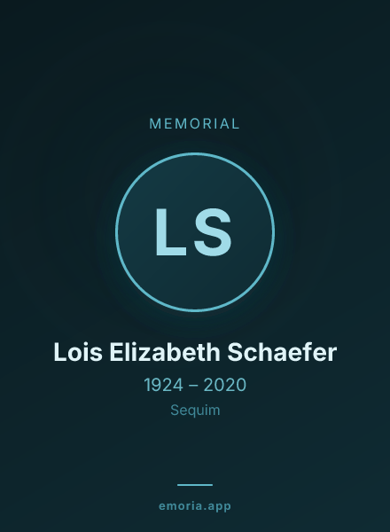 Memorial portrait of Lois Elizabeth Schaefer