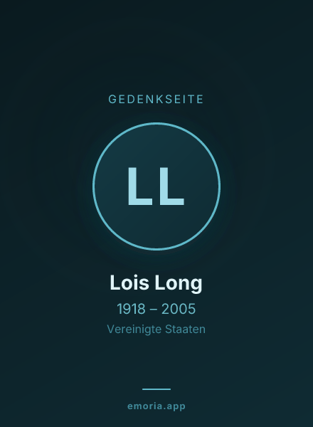 Gedenkportrait von Lois Long