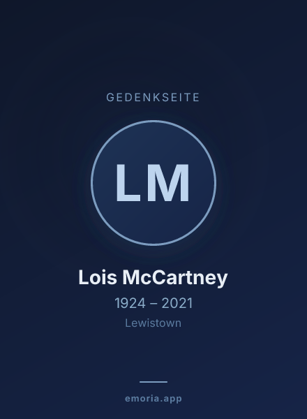 Gedenkportrait von Lois McCartney