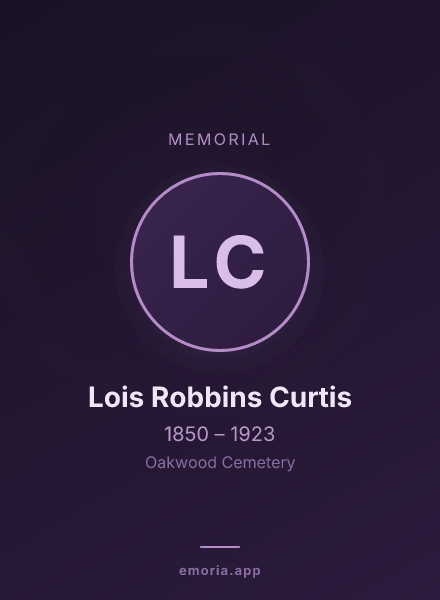 Memorial portrait of Lois Robbins Curtis