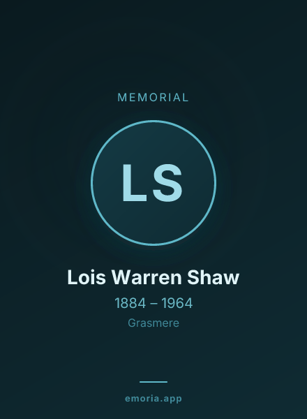 Memorial portrait of Lois Warren Shaw