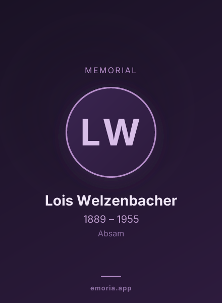 Memorial portrait of Lois Welzenbacher
