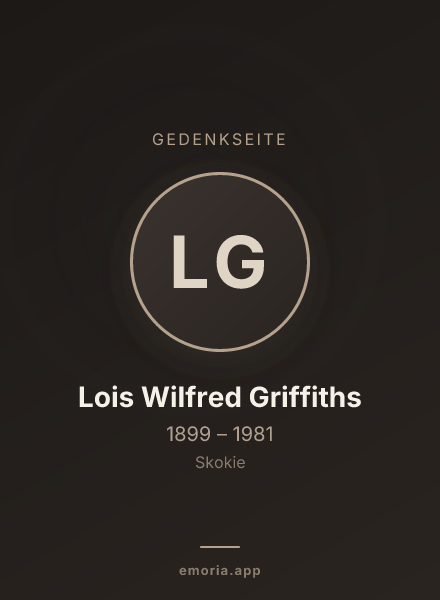 Gedenkportrait von Lois Wilfred Griffiths
