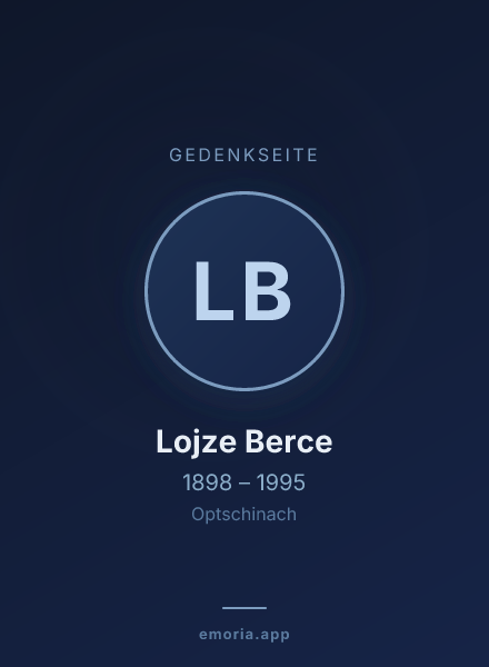 Gedenkportrait von Lojze Berce