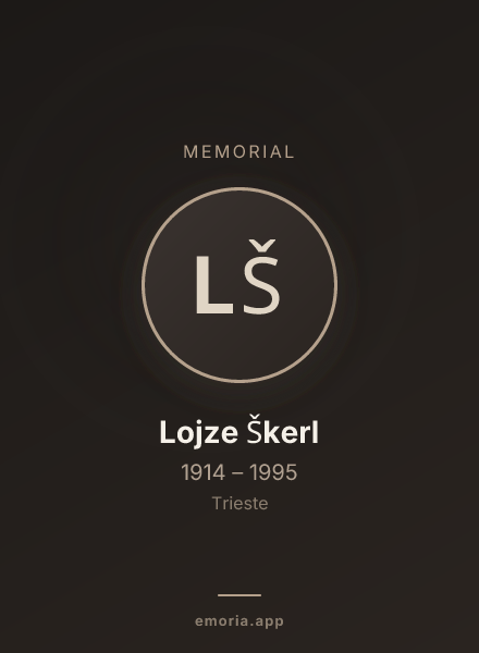 Memorial portrait of Lojze Škerl