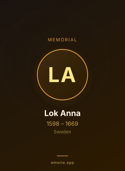 Memorial portrait of Lok Anna