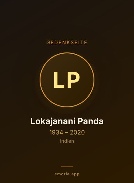 Gedenkportrait von Lokajanani Panda