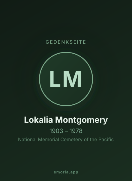 Gedenkportrait von Lokalia Montgomery
