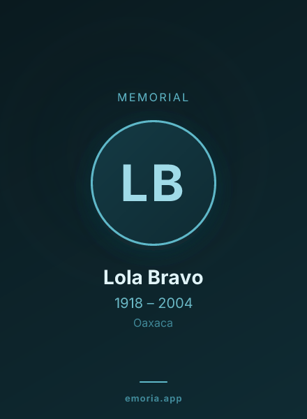 Memorial portrait of Lola Bravo