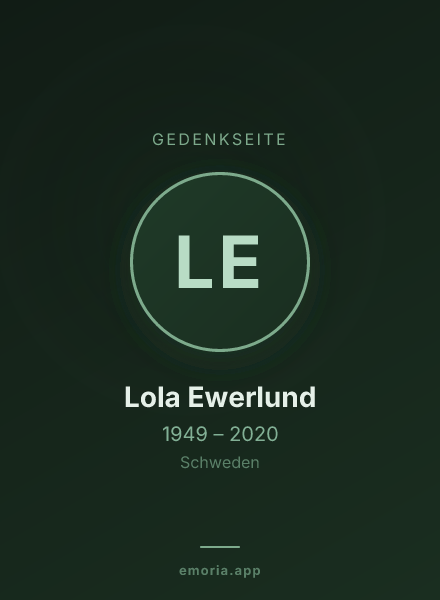 Gedenkportrait von Lola Ewerlund