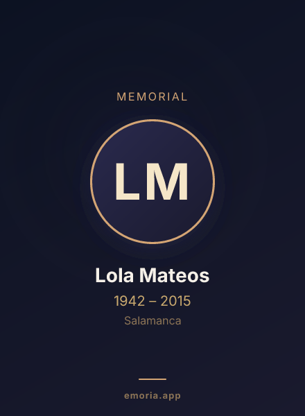 Memorial portrait of Lola Mateos