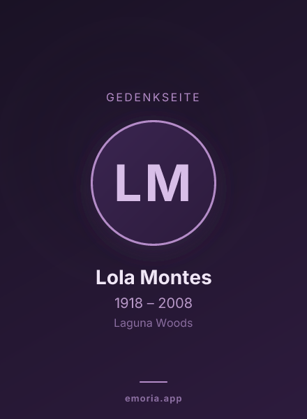Gedenkportrait von Lola Montes
