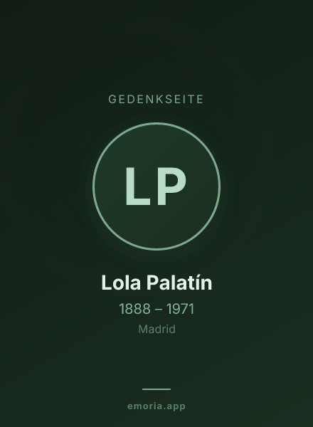 Gedenkportrait von Lola Palatín