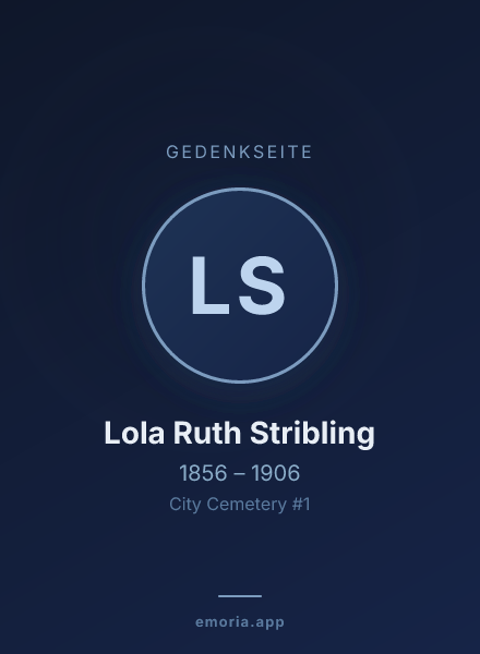 Gedenkportrait von Lola Ruth Stribling