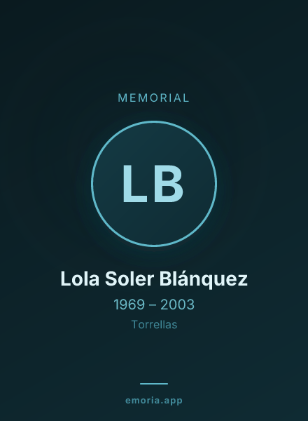 Memorial portrait of Lola Soler Blánquez
