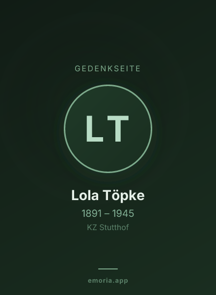 Gedenkportrait von Lola Töpke