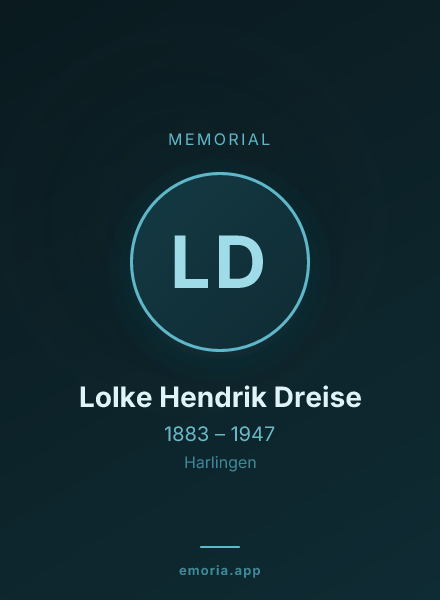 Memorial portrait of Lolke Hendrik Dreise