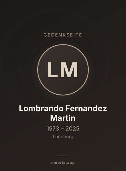 Gedenkportrait von Lombrando Fernandez Martin