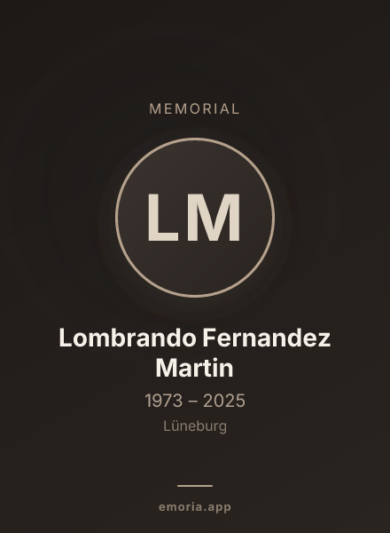 Memorial portrait of Lombrando Fernandez Martin