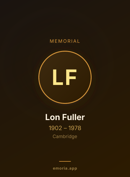 Memorial portrait of Lon Fuller